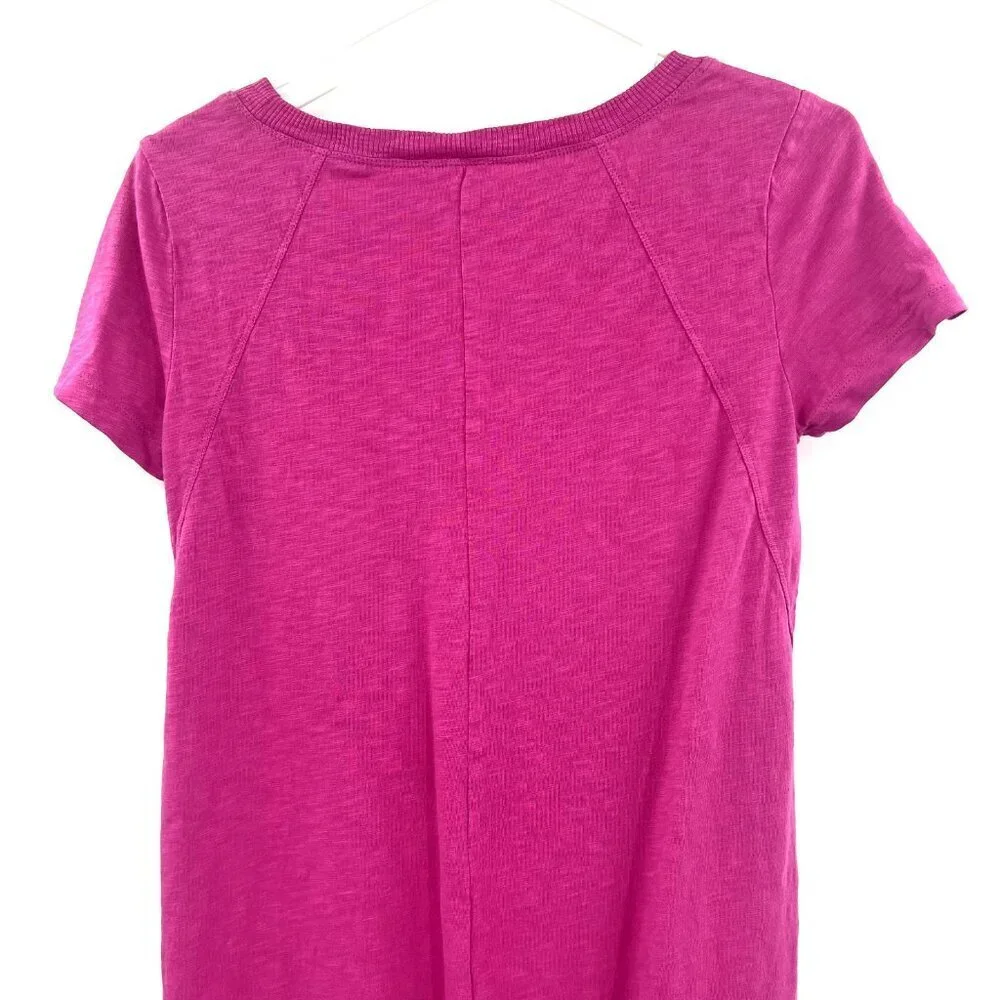 J.Jill Pink 100% Cotton Midi Length T-Shirt Dress Womens XS